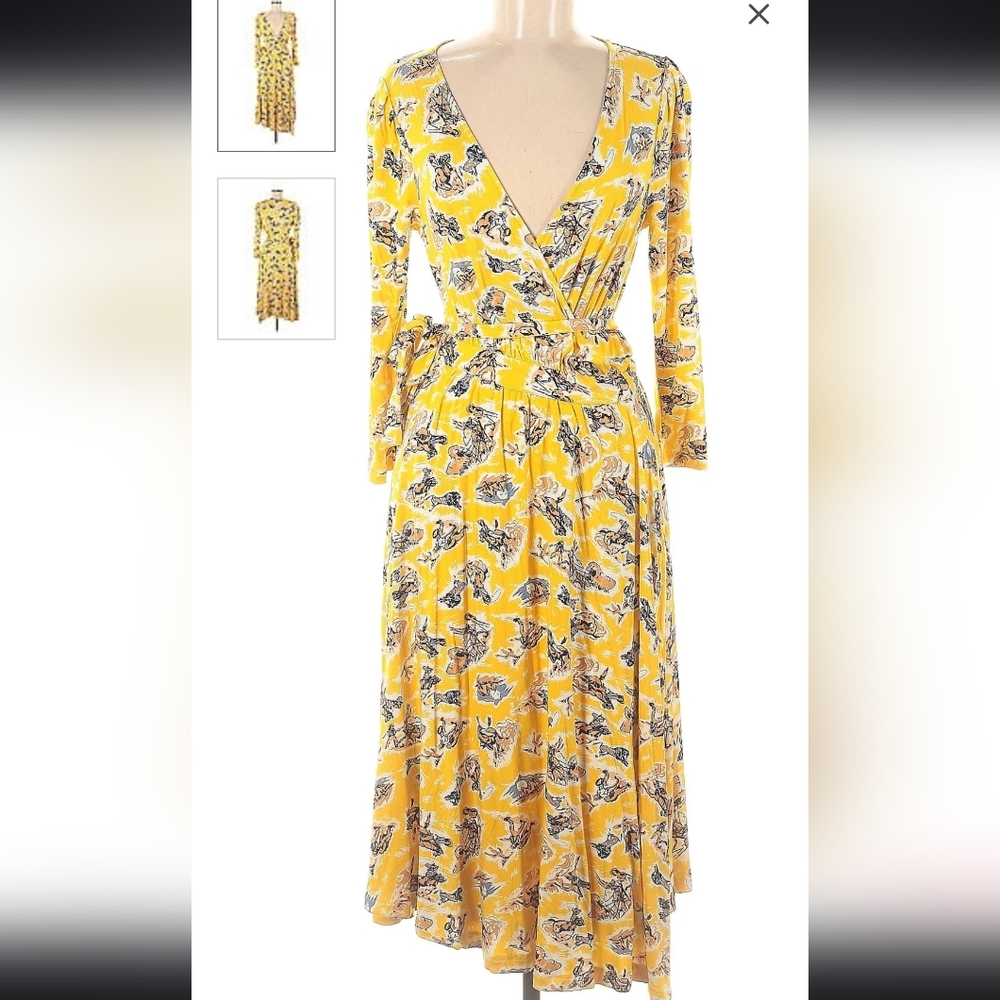 Modcloth horse wrap dress medium cowgirl